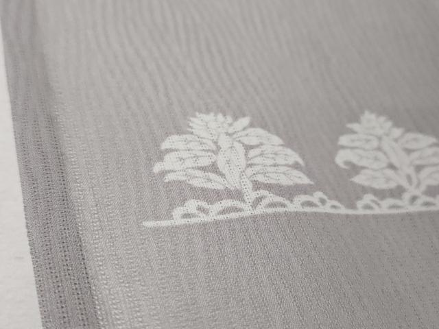平和屋本店■極上 夏物 洗える最高級着物 <英>はなぶさ謹製 小紋 紗 草花文 藤色 逸品 未使用 DZAA4011kh5