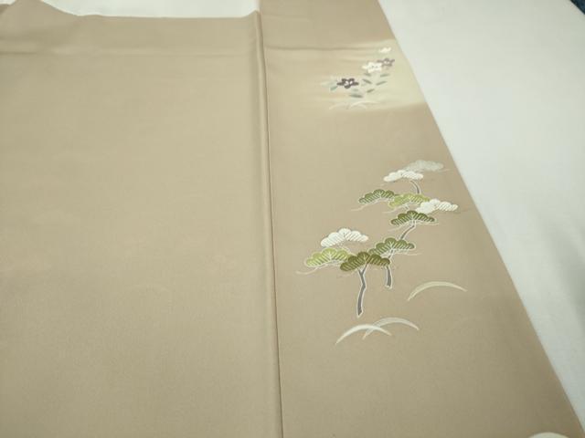 平和屋本店■極上 創業460年・千總 訪問着 駒刺繍 風景花文 枯色地 金彩 松坂屋扱い 逸品 DZAA4024kh5
