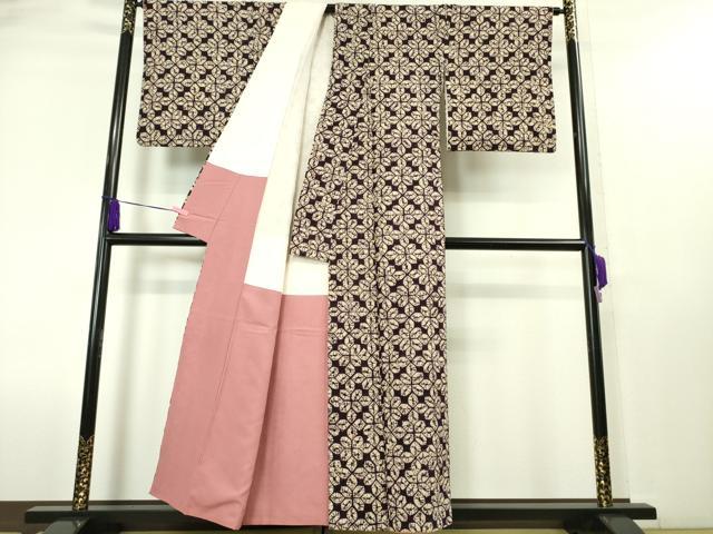 平和屋本店●極上 岩手の匠 草紫堂 南部絞り 紫根染 綿 花尽くし 逸品 DZAA4026kh5