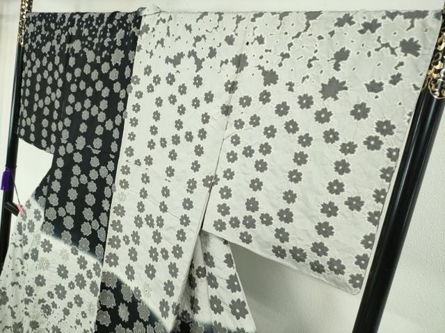 平和屋本店■極上 十日町 名門 滝泰謹製 訪問着 紬地 絞り 舞花文 逸品 DZAA4027kh5