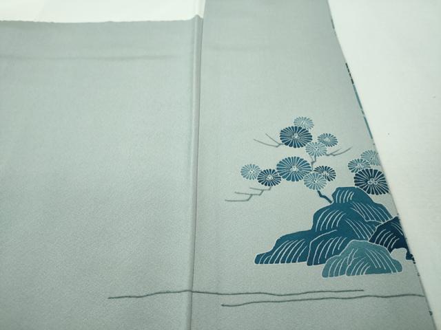 平和屋本店■極上 人間国宝 五代 田畑喜八 訪問着 駒刺繍 風景舟花文 オーキッドグレイ色地 逸品 DZAA4041kh5