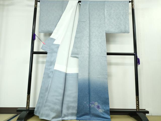 平和屋本店■極上 久保田一竹 幻の辻が花 訪問着 暈し染め 銀通し地 さが美扱い 逸品 DZAA4072kh5
