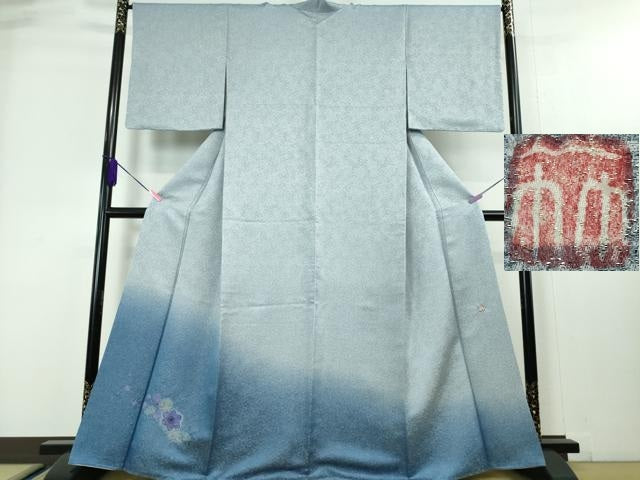 平和屋本店■極上 久保田一竹 幻の辻が花 訪問着 暈し染め 銀通し地 さが美扱い 逸品 DZAA4072kh5