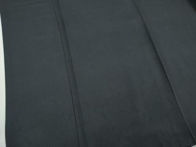 平和屋本店■極上 皇室伊勢神宮御用 山口美術織物 山口弘躬 お召 色無地 千八唐織 御唐衣 黄金の実り 藍鉄色地 反端付き 逸品 DZAA4074kh5