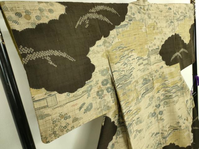 平和屋本店■極上 染織の名門 しょうざん 生紬 御所解文 逸品 DZAA4078kh5