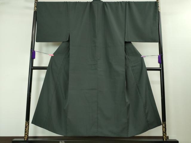 平和屋本店■極上 男性 銀座もとじ 米沢お召 長羽織・半襦袢・トンビコート・草履・角帯 6点セット 証紙・たとう紙付き 逸品 DZAA4109kh5