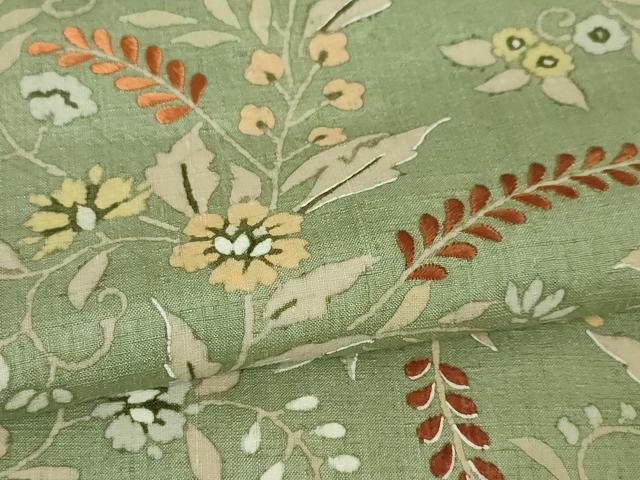 平和屋本店■極上 創業460年・千總 訪問着 本場結城紬地 刺繍 草花文 松坂屋扱い 逸品 未使用 DZAA4125kh5