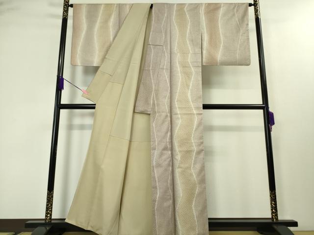 平和屋本店■極上 中国三大刺繍 スワトウ刺繍 汕頭刺繍 本場縞大島紬 よろけ縞 寿紬工場謹製 証紙付き 逸品 DZAA4132kh5