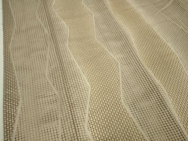 平和屋本店■極上 中国三大刺繍 スワトウ刺繍 汕頭刺繍 本場縞大島紬 よろけ縞 寿紬工場謹製 証紙付き 逸品 DZAA4132kh5