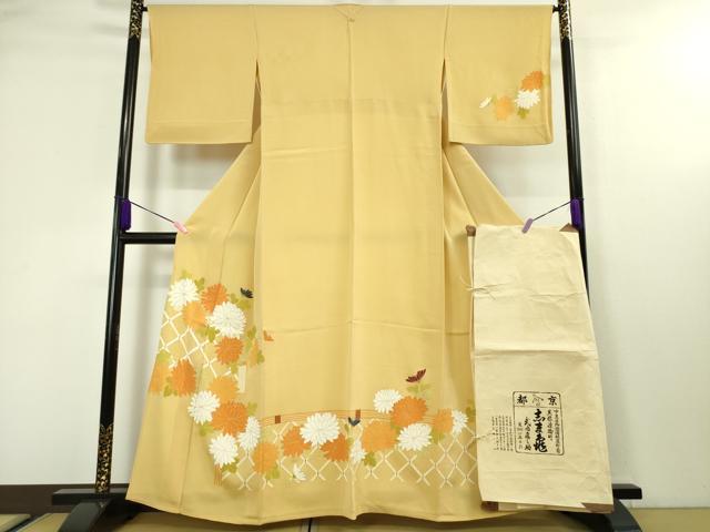 平和屋着物●極上　色無地　熨斗目花色　逸品　未使用　DZAB3869kh6 平和屋本店□極上 浦野理一 金彩友禅 九寸名古屋帯 辻が花 箔手描本染