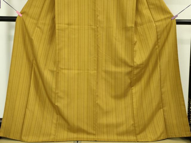 平和屋本店■極上 山下八百子 本場黄八丈 紬 市松綾織 草木染 逸品 DZAA4150kh5