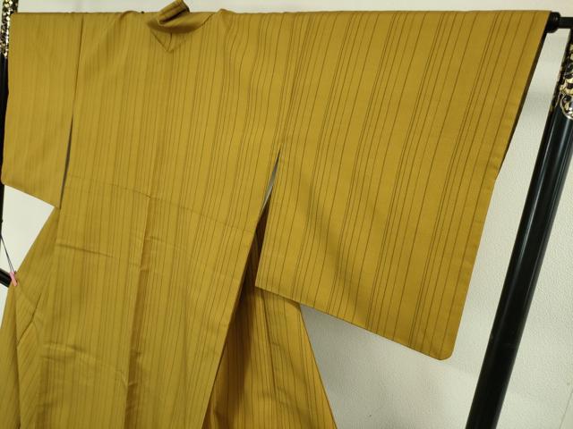 平和屋本店■極上 山下八百子 本場黄八丈 紬 市松綾織 草木染 逸品 DZAA4150kh5