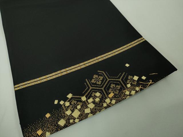 平和屋本店■極上 龍村美術織物 たつむら 本袋帯 料紙映雅錦 黒地 金銀糸 逸品 DZAA4197kh5