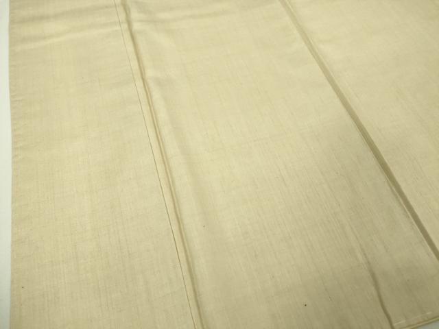 平和屋本店■極上 本場結城紬 重要無形文化財 藤貫謹製 真綿手紬糸 色無地 鳥の子色地 証紙付き 逸品 未使用 DZAA4244kh5