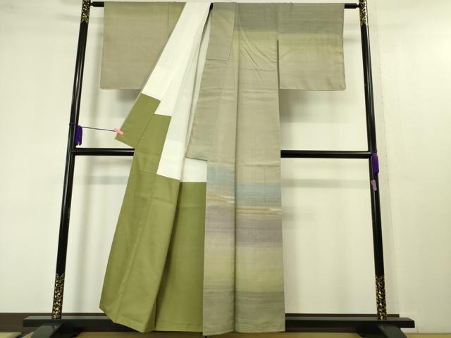平和屋本店■極上 五代目・諏訪好風 紅花紬 米沢 訪問着 野々花染 逸品 未使用 DZAA4294kh5
