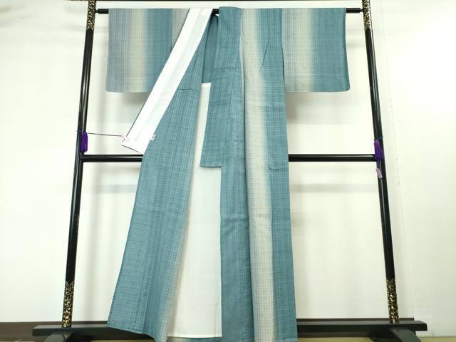 平和屋本店▽極上 紬 単衣 紗織 間道 逸品 未使用 DZAA4309kh5