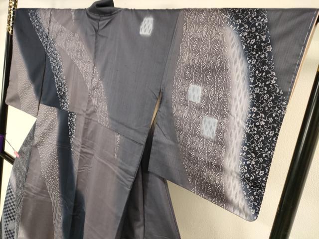 平和屋本店■極上 十日町 名門青柳謹製 櫛引織 訪問着 紬地 道長文 やまと誂製 逸品 未使用 DZAA4310kh5