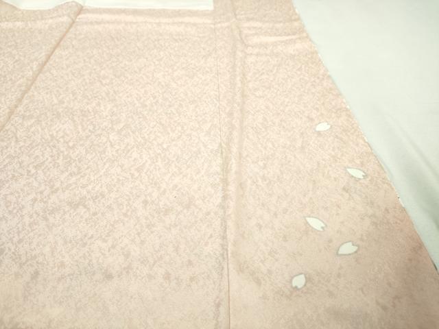 平和屋本店■極上 十日町 名門青柳謹製 訪問着 桜 暈し染め 金糸 反端付き 逸品 未使用 DZAA4315kh5