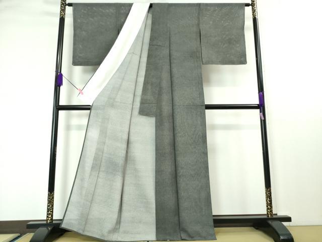平和屋本店■極上 夏物 染士 清水峯州 江戸小紋 絽 鮫小紋柄 黒地 逸品 未使用 DZAA4321kh5