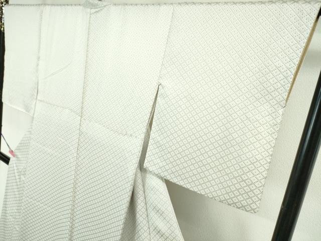 平和屋本店●極上 お召 胴抜き仕立て 菱文 逸品 DZAA4324kh5