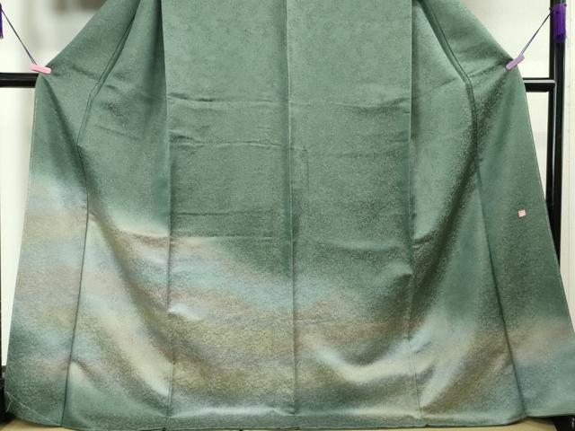 平和屋本店■極上 久保田一竹 幻の辻が花 訪問着・長襦袢(無双仕立て)セット 暈し染め 銀通し地 やまと金ラベル 逸品 未使用 DZAA4430kh5