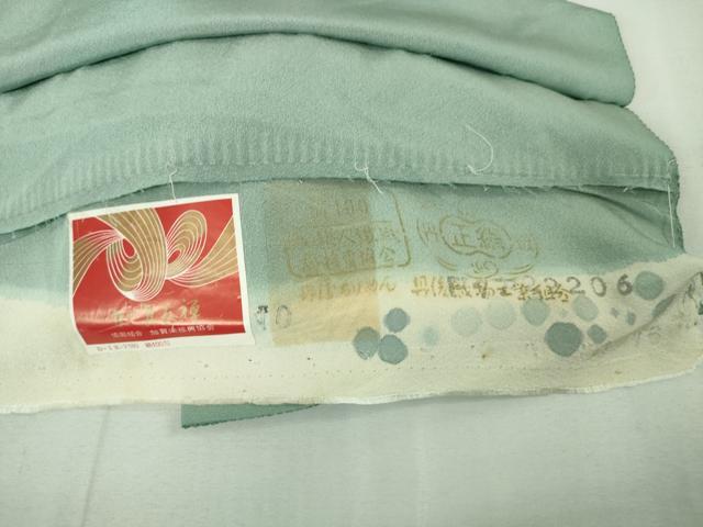 平和屋本店■極上 加賀友禅の巨匠 初代 由水十久 訪問着 仮絵羽 蟹 杜若 薄青色地 上代108万円 証紙・タグ付き 逸品 DZAA4432kh5