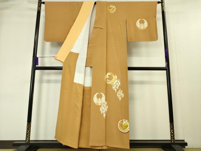 平和屋本店■極上 銀座 志ま亀 訪問着 鳳凰 蝶丸文 金彩 たとう紙付き 逸品 DZAA4436kh5