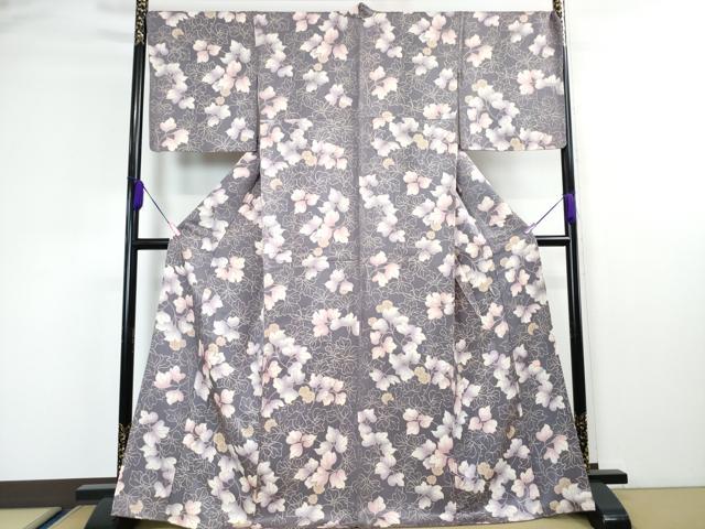 平和屋本店●極上 京都府認定 京の名工 雛屋友禅 小紋 蔦の葉花文 逸品 DZAA4477kh5