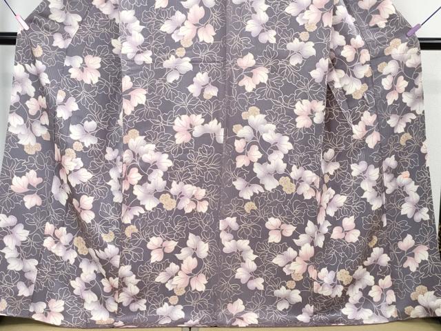平和屋本店●極上 京都府認定 京の名工 雛屋友禅 小紋 蔦の葉花文 逸品 DZAA4477kh5