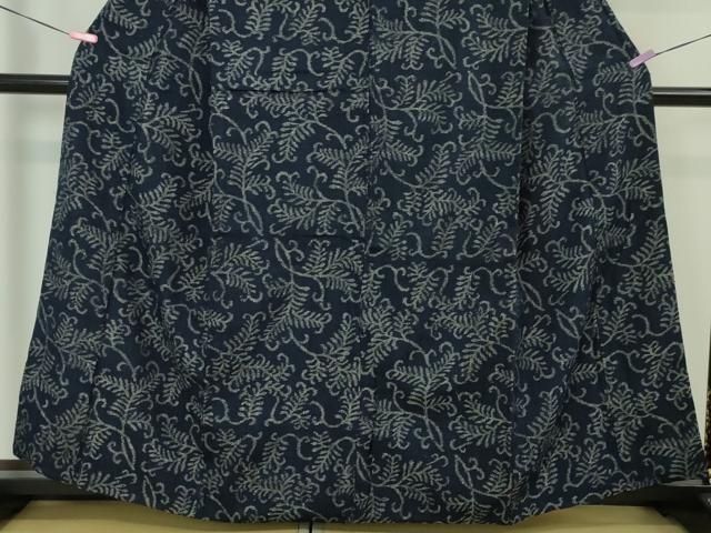 平和屋本店■極上 浦野理一 経節紬 胴抜き仕立て 唐草文 逸品 DZAA4497kh5