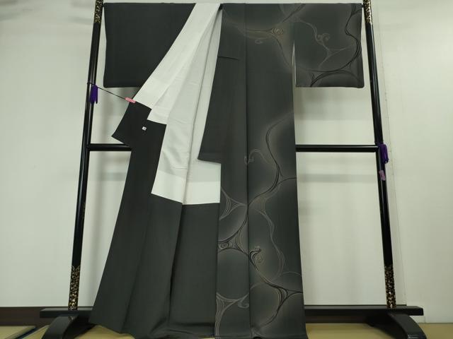 平和屋本店■極上 京都の名門ブランド 銀花仙 訪問着・袋帯(銀通し地)セット 唐草文 蝉色地 暈し染め 金彩 逸品 DZAA4504kh5