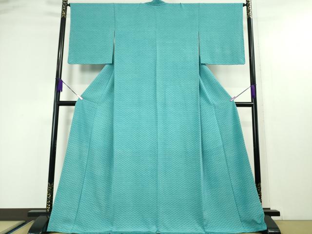 平和屋本店■極上 人間国宝 小宮康孝 江戸小紋 菊菱 浅葱色地 逸品 未使用 DZAA4505kh5