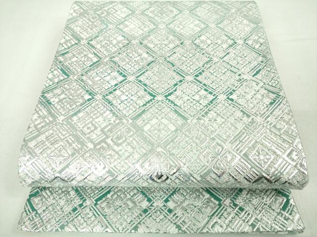 平和屋本店■極上 金彩友禅 卓越技能者・名工・和田光正 六通柄袋帯 花菱文 銀彩 逸品 DZAA4550kh5