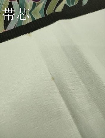 平和屋本店■極上 夏物 東京友禅 手描き 加納知之 九寸開き名古屋帯 絽縮緬 杜若 黒地 逸品 DZAA4602kh5