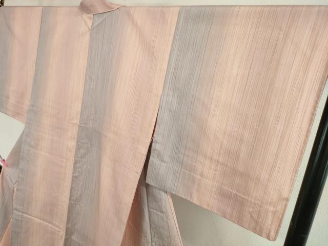 平和屋本店■極上 紅花紬 米沢 単衣 紅の細道 紅花の里工房 中村工房謹製 証紙付き 逸品 DZAA4621kh5