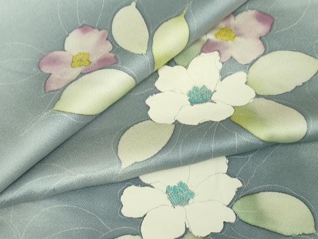 平和屋本店■極上 長羽織 草花文 暈し染め 羽織紐付き 逸品 DZAA4623kh5