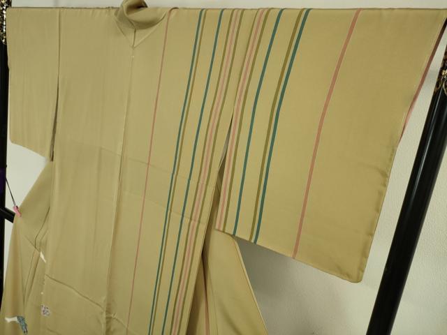 平和屋本店■極上 加賀友禅の巨匠 初代 由水十久 訪問着 飛ぶ童子 白橡色地 反端・風呂敷付き 逸品 未使用 DZAA4638kh5