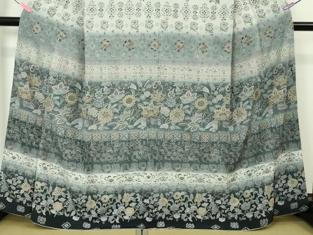 平和屋本店■極上 中国三大刺繍 スワトウ刺繍 汕頭刺繍 訪問着 更紗花唐草文 暈し染め 金糸 逸品 DZAA4639kh5