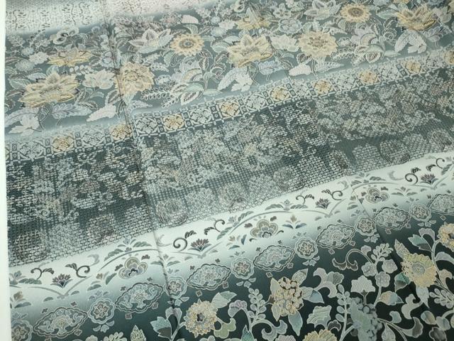 平和屋本店■極上 中国三大刺繍 スワトウ刺繍 汕頭刺繍 訪問着 更紗花唐草文 暈し染め 金糸 逸品 DZAA4639kh5