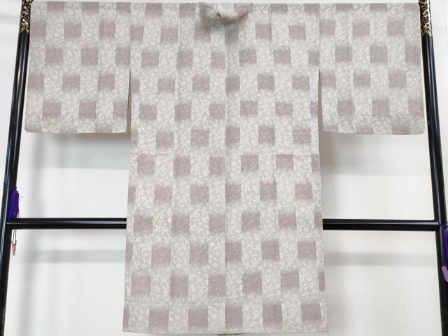平和屋本店▽極上 道中着 スリーシーズン 春夏秋 塵除け ロング丈 花唐草紋紗 暈し染め 鈴乃屋扱い 逸品 未使用 DZAA4642kh5