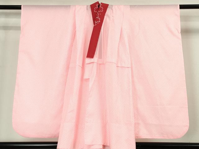 平和屋本店■極上 七五三 女の子 7歳 祝着・襦袢(半衿刺繍)セット 舞蝶花文 金彩 洗える着物 逸品 DZAA4669kh5
