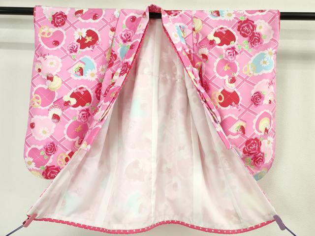 平和屋本店■極上 松田聖子 SEIKO MATSUDA 子供 七五三 女の子 3歳 祝着・長襦袢(半衿刺繍)・被布 3点セット 洗える着物 逸品 DZAA4674kh5