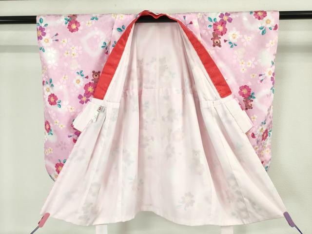平和屋本店■極上 R.KIKUCHIブランド 子供 七五三 女の子 3歳 祝着・襦袢(半衿刺繍)・被布 3点セット 洗える着物 逸品 DZAA4675kh5