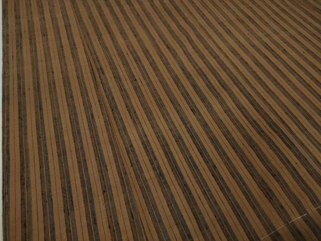 平和屋本店■極上 紬 縞 逸品 未使用 DZAA4695kh5