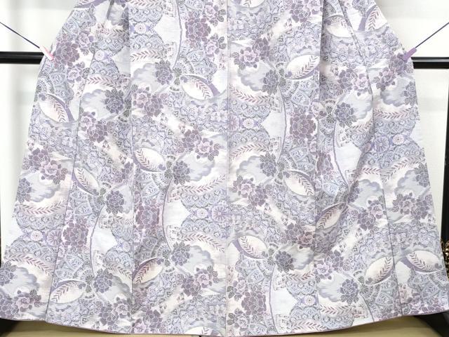 平和屋本店●極上 都喜ヱ門 本場大島紬 華やかに舞う 藤絹織物謹製 証紙付き 逸品 DZAA4719kh6