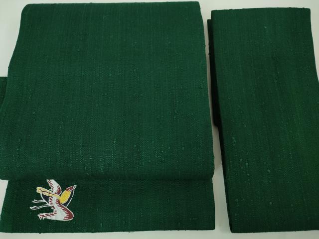 平和屋本店●極上 浦野理一 経節紬 つけ帯 鉄色地 逸品 未使用 DZAA4792kh5