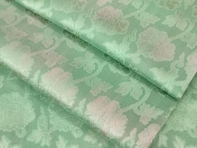 平和屋本店■極上 道行コート ロング丈 リバーシブル 紗袷 花唐草紋紗 暈し染め 逸品 DZAA4853kh5