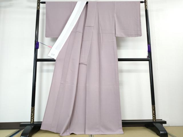 平和屋本店■極上 洗える最高級着物 <英>はなぶさ謹製 色無地 単衣 紅藤色 逸品 未使用 DZAA4860kh5