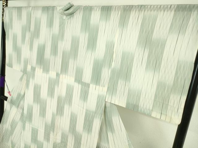 平和屋本店■極上 夏物 明石ちぢみ 市松文様 逸品 DZAA4881kh5