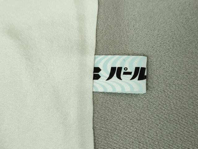 平和屋本店■極上 本加賀友禅作家 由水煌人 訪問着 単衣 藍 枝葉 素鼠色地 逸品 DZAA4913kh5